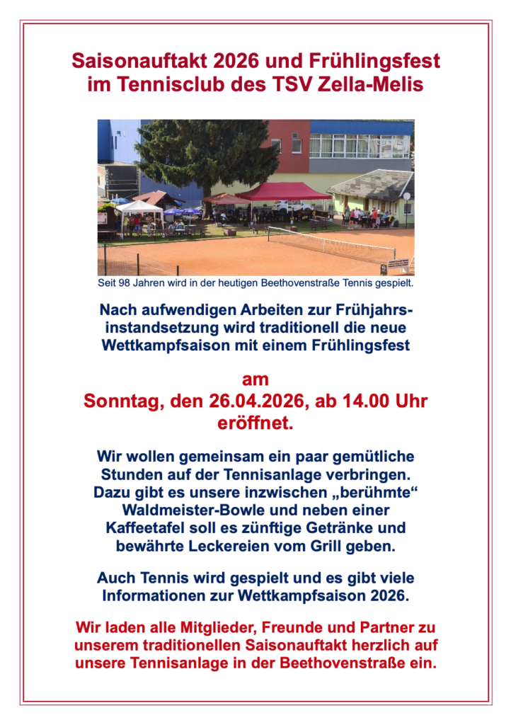 Saisonauftakt 2026 und Frühlingsfest